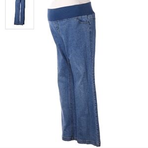 New Additions Maternity Blue Denim Jeans Women's Small S Stretch Panel Waist EUC